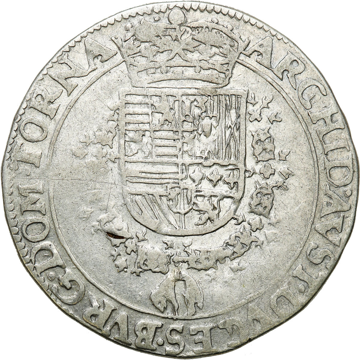 Niderlandy hiszpańskie, Albert i Elżbieta (1598-1621). 1/4 patagona bez daty, Tournai
